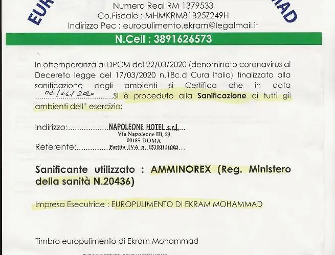 Pensión Napoleone Luxury Roma